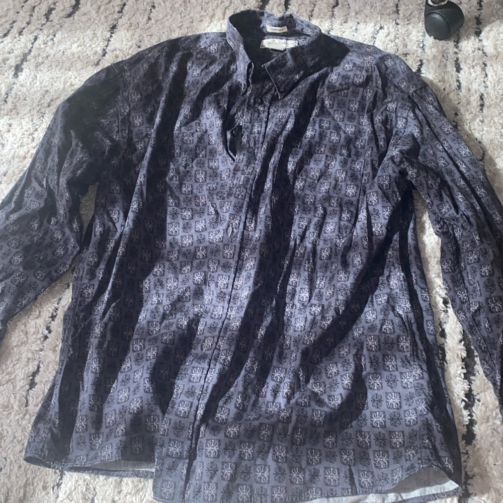 Crossings XL grey patterned flannel men’s